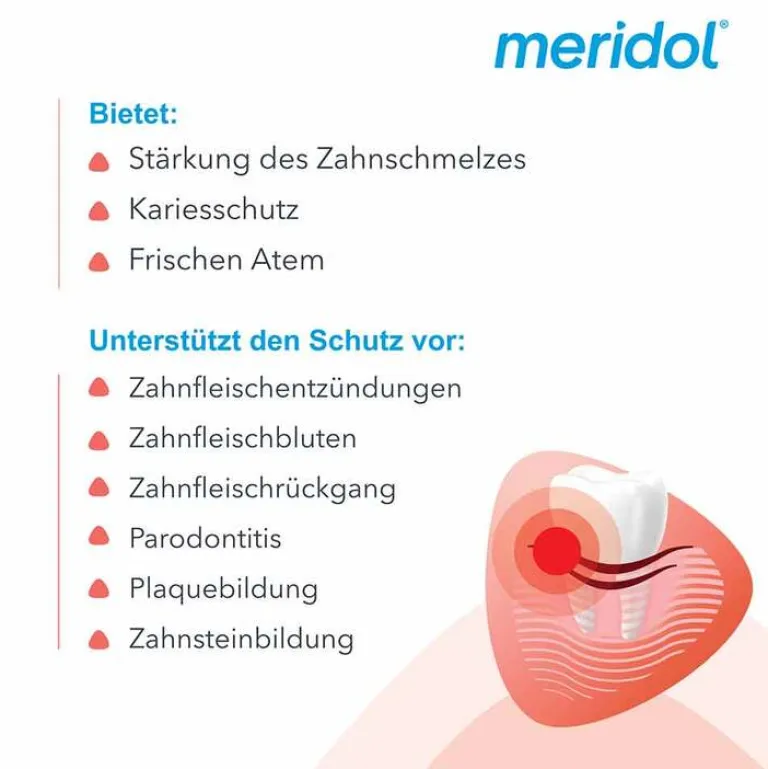 Meridol Rundumpflege Mundspülung, 400 ml- Mundspülung
