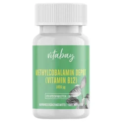 Vitabay Vitamin B12 (Cobalamin)-Methylcobalamin Vit.B12 Depot 1000 µg vegan Lut., 120 St