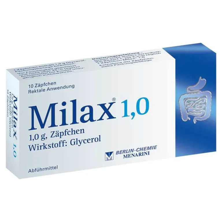 Berlin Chemie Abführmittel-Milax 1,0 Suppositorien, 10 St