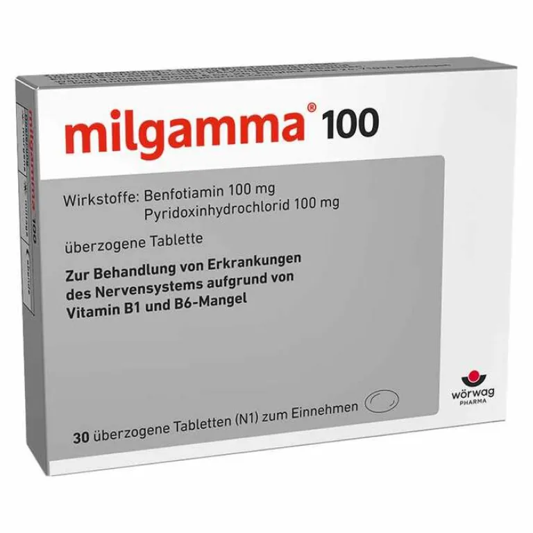 ® 100 mg Vitamin B1 + Vitamin B6 Tabletten, 30 St^Milgamma