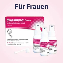 Minoxicutan Mittel Gegen Haarausfall-® Frauen 20 mg/ml Spray, 3X60 ml