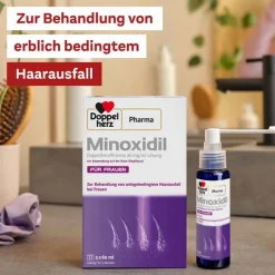 DoppelherzPharma MINOXIDIL 20 mg/ml Lösung für Frauen, 2x180 ml- Mittel Gegen Haarausfall