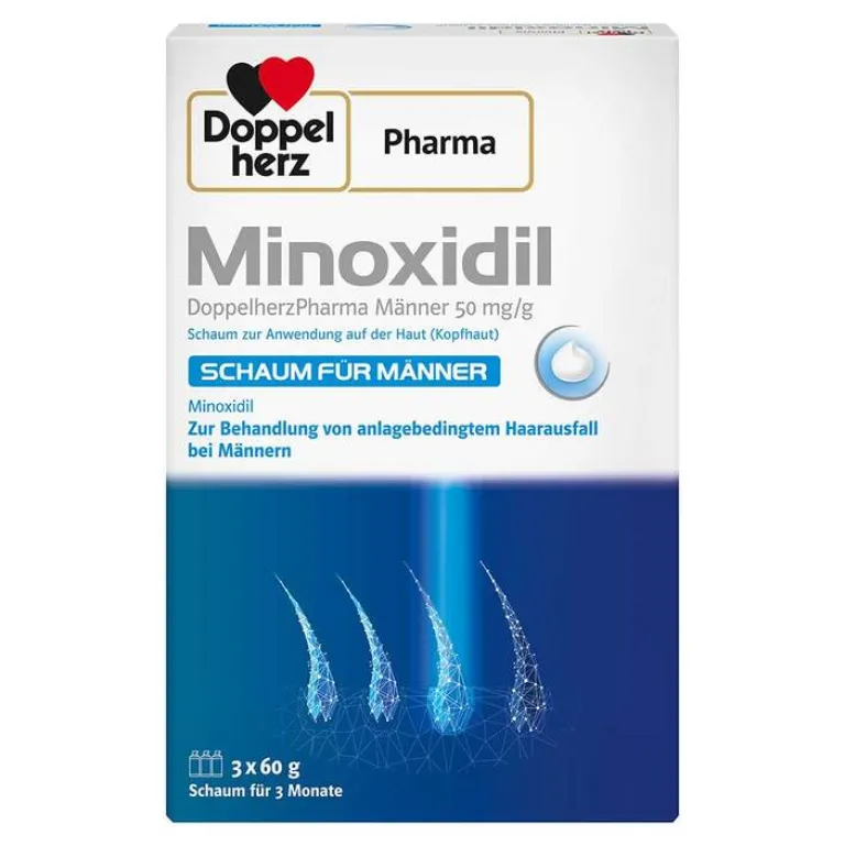 Minoxidil Männer 50 mg / g Schaum, 3X60 g^DoppelherzPharma New