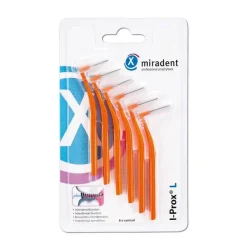 Miradent Zwischenraumreinigung-Interdentalbürste I-Prox L 0,8 mm orange, 6 St