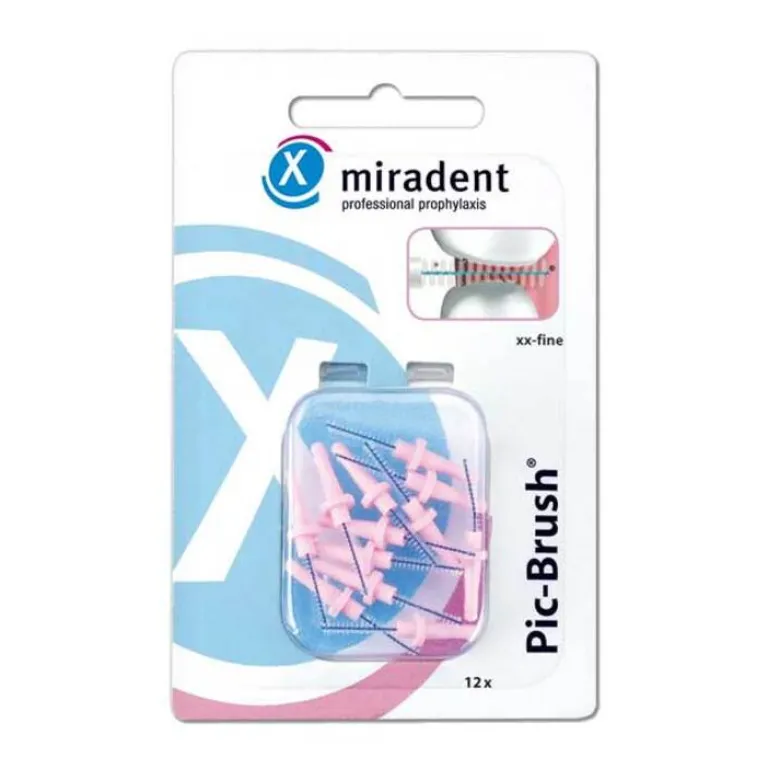 Miradent Interdentalbürste Pic-Brush xx-fein pink, 12 St- Zwischenraumreinigung