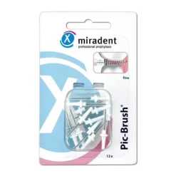 Miradent Interdentalbürste Pic-Brush fein weiß, 12 St- Zwischenraumreinigung