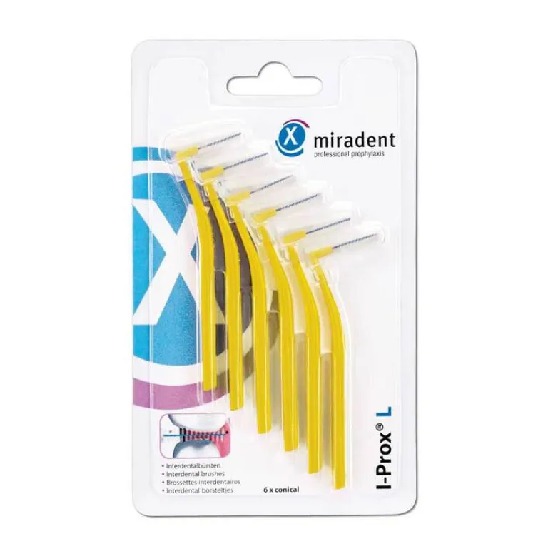 Interdentalbürste I-Prox L 0,5 mm gelb, 6 St^Miradent Hot