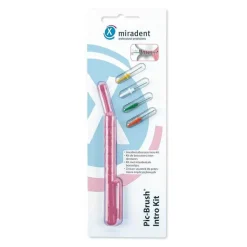 Miradent Zwischenraumreinigung-Interd.PIC-Brush Intro Kit pink tra.1H + 4B, 1 St
