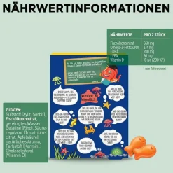 Möller`s Omega-3 Gelee Fisch Erdbeere Kautabletten, 36 St^Möllers New