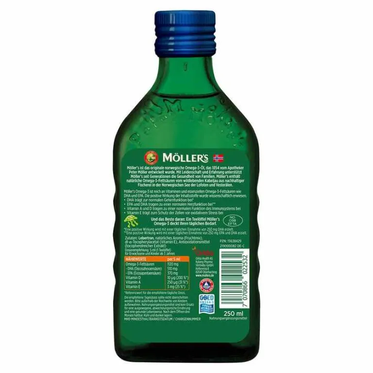 Möller`s Omega-3 Kids Fruchtgeschmack Öl, 250 ml^Möllers Best