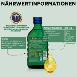 Möller`s Omega-3 Kids Fruchtgeschmack Öl, 250 ml^Möllers Best