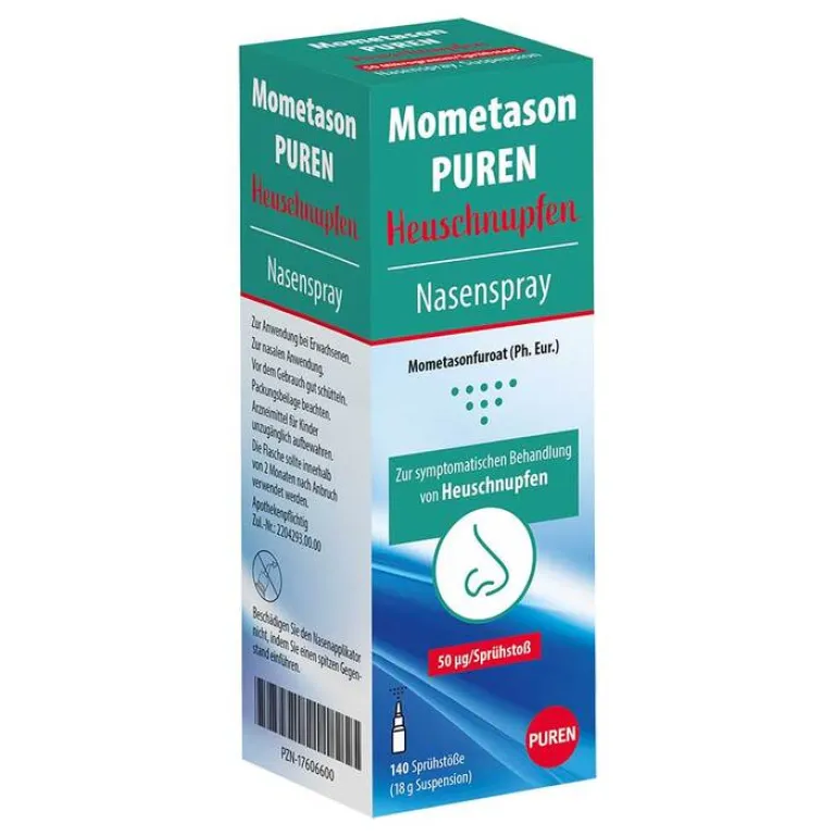 Puren Mometason Nasenspray|Allergie Medikamente-Mometason Heuschnupfenspray 50 µg, 18 g
