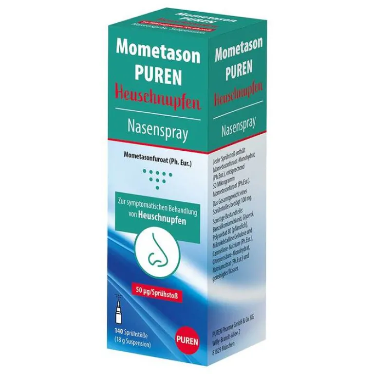 Puren Mometason Nasenspray|Allergie Medikamente-Mometason Heuschnupfenspray 50 µg, 18 g