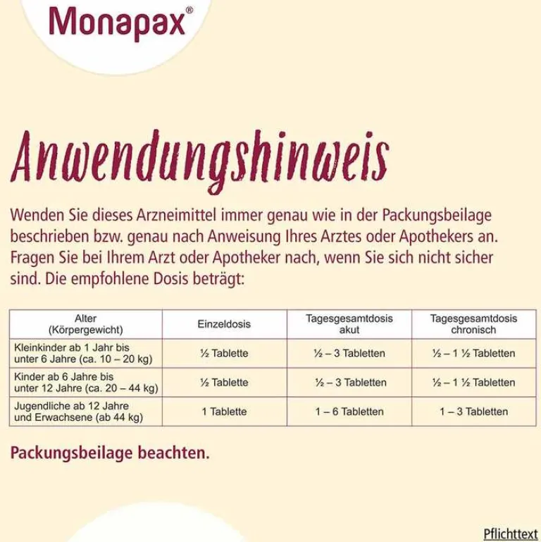 Monapax Hustenstiller Kinder|Hustenstiller-Tabletten, 40 St