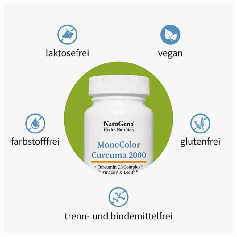 Monocolor Curcuma 2000 Kapseln, 90 St^Natugena Best