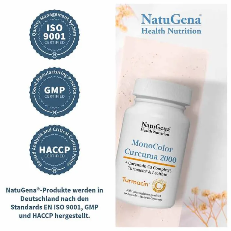 Monocolor Curcuma 2000 Kapseln, 90 St^Natugena Best