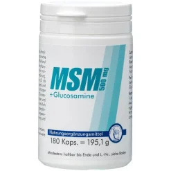 Pharma Peter Msm Schwefel-MSM 500 mg + Glucosamine Kapseln, 180 St