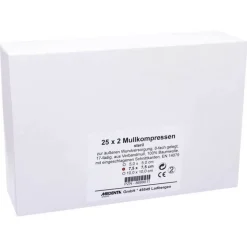 Medenta Sterile Kompressen-Mullkompressen 7,5x7,5 cm steril 8-fach, 25X2 St