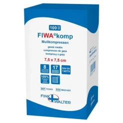 Mullkompressen 7,5x7,5 cm unsteril 8-fach, 100 St^ Discount