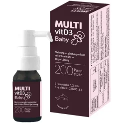 Multivit Vitamin D (Colecalciferol)-D3 Baby Pumplösung, 10 ml
