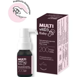 Multivit Vitamin D (Colecalciferol)-D3 Baby Pumplösung, 10 ml
