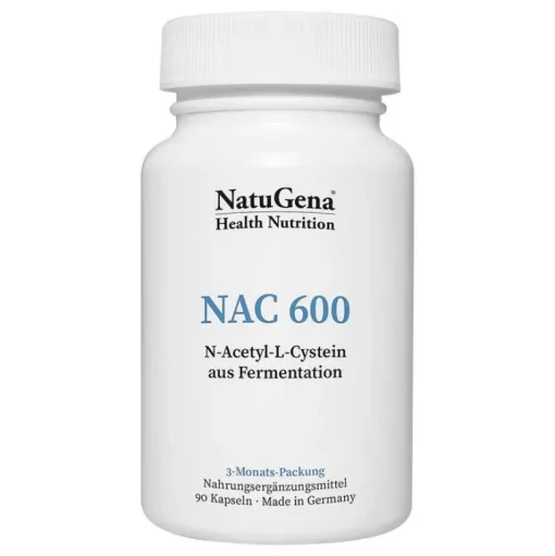 NatuGena Aminosäuren-NAC 600 N-Acetyl-L-Cystein aus Fermentation Kapseln , 90 St