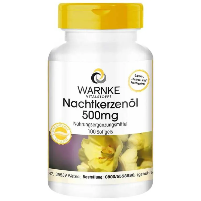 Warnke Nachtkerzenöl 500 mg Kapseln, 100 St- Nachtkerzenöl
