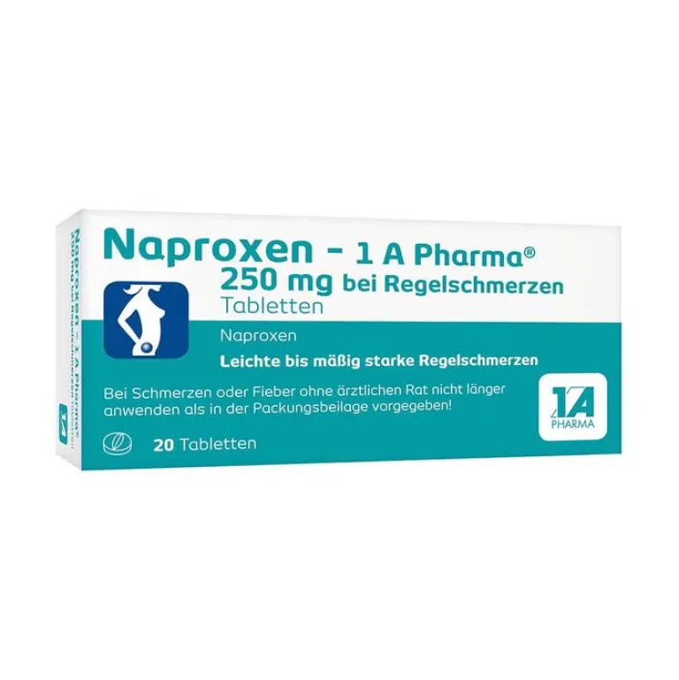 Naproxen - 1 A Pharma® 250 mg bei Regelschmerzen, 20 St^1A Pharma Online