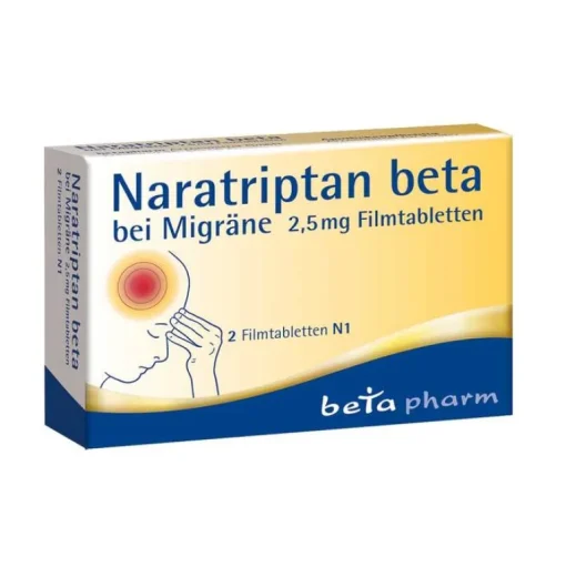 Beta Migräne Tabletten-Naratriptan bei Migräne 2,5 mg Filmtabletten, 2 St