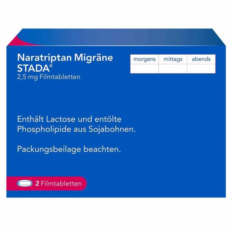 Stada Naratriptan Migräne ® 2,5 mg Filmtabletten, 2 St- Migräne Tabletten