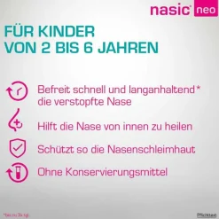 Nasic Nasenspray Kinder|Schnupfen & Nasennebenhöhlen-neo für Kinder Nasenspray, 10 ml