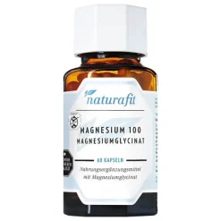 Naturafit Magnesium 100 mg Magnesiumglycinat Kapseln , 60 St- Magnesium