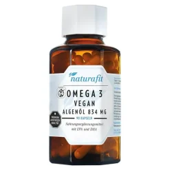 Naturafit Omega-3 vegan Algenöl 834 mg Kapseln, 90 St- Omega 3 Kapseln|Algenöl