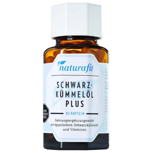 Naturafit Schwarzkümmel Öl Plus Kapseln, 80 St- Schwarzkümmelöl