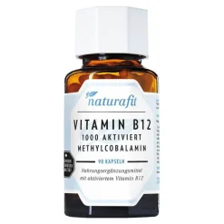 Naturafit Vitamin B12 1000 µg aktiviert Kapseln, 90 St- Vitamin B12 (Cobalamin)