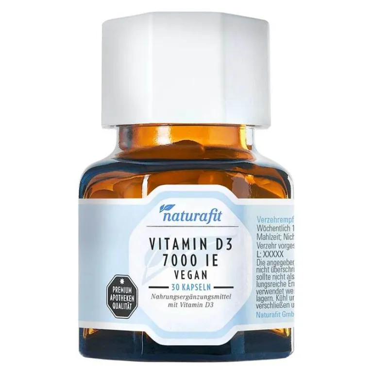 Vitamin D (Colecalciferol)-Naturafit Vitamin D3 7.000 I.E. vegan Kapseln, 30 St