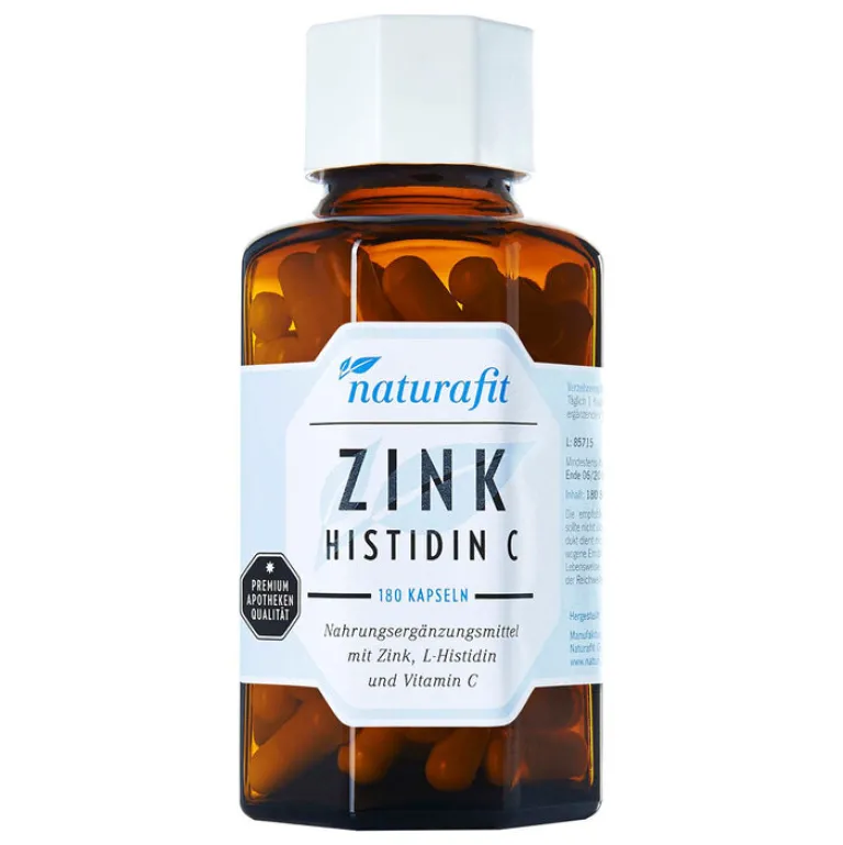 Naturafit Zink Histidin C Kapseln, 180 St- Aminosäuren