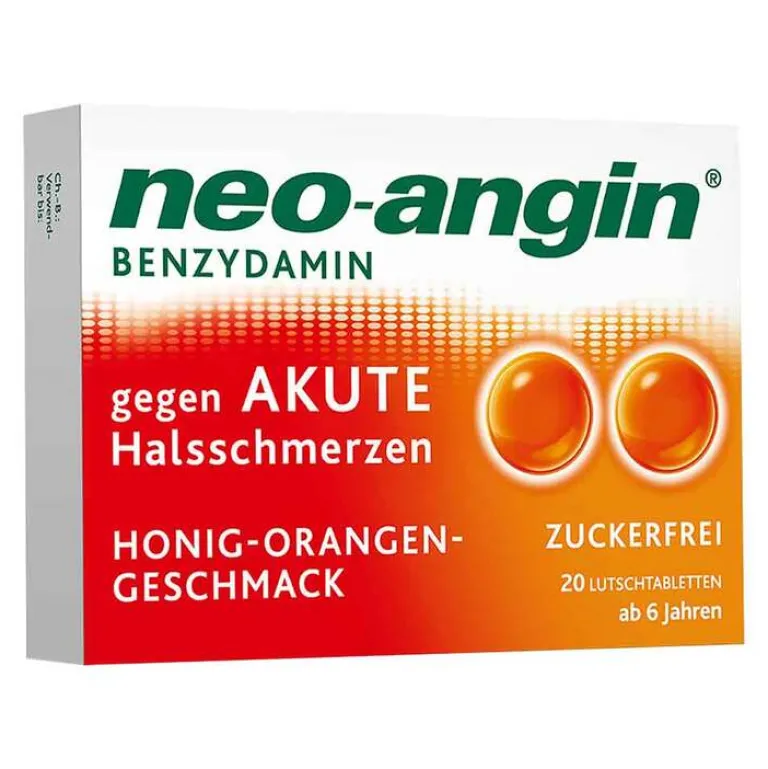 Neo Angin Halsschmerztabletten-neo-angin Benzydamin gegen akute Hasschmerzen Honig Orange, 20 St