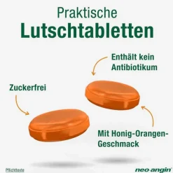 Neo Angin Halsschmerztabletten-neo-angin Benzydamin gegen akute Hasschmerzen Honig Orange, 20 St