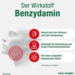 Neo Angin Halsschmerztabletten-neo-angin Benzydamin gegen akute Hasschmerzen Honig Orange, 20 St