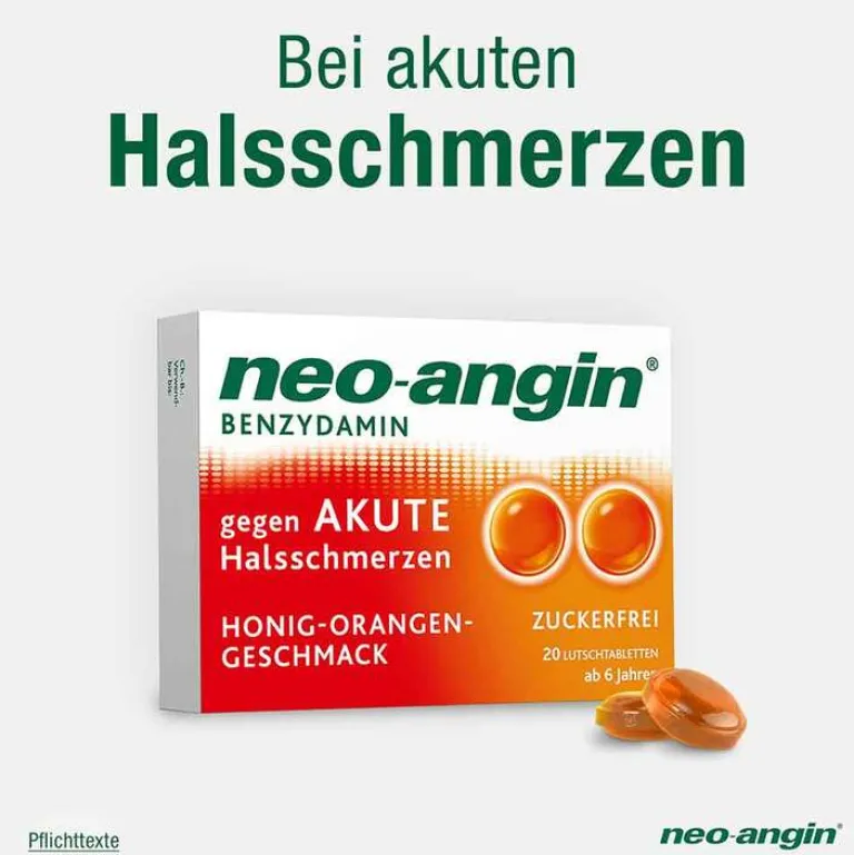 Neo Angin Halsschmerztabletten-neo-angin Benzydamin gegen akute Hasschmerzen Honig Orange, 20 St