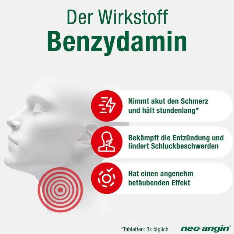 Neo Angin Halsschmerztabletten-neo-angin Benzydamin gegen akute Hasschmerzen Zitrone, 40 St