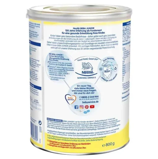 Nestle Beba Spezialnahrung-Junior 1 + Pulver, 800 g