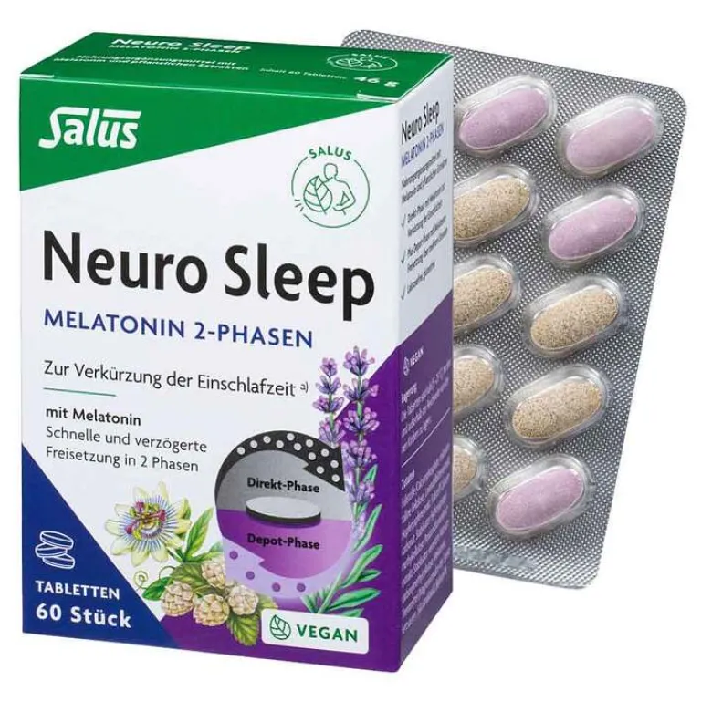 Neuro Sleep Melatonin 2-Phasen Tabletten , 60 St^Salus Hot