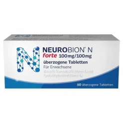 Neurobion Vitamin B6 (Pyridoxin)|Vitamin B1 (Thiamin)-N forte überzogene Tabletten, 50 St