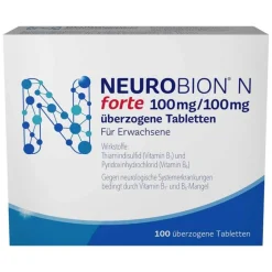Neurobion N forte überzogene Tabletten, 100 St- Vitamin B6 (Pyridoxin)|Vitamin B1 (Thiamin)