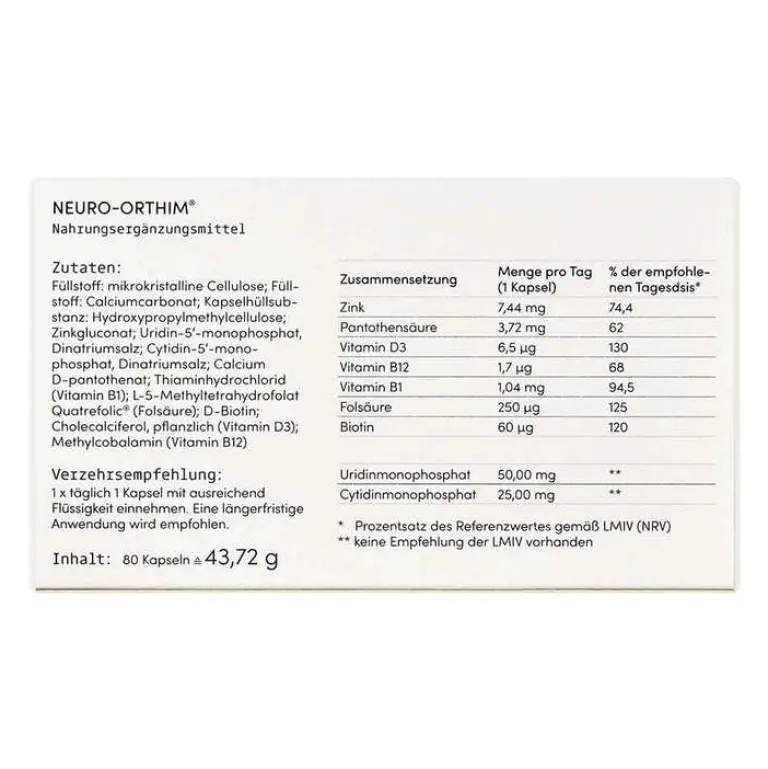 Neuro-Orthim Kapseln, 80 St- Hirnleistung & Nerven