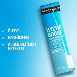 Neutrogena Hydro Boost belebendes Augen Creme Gel, 15 ml- Augenpflege