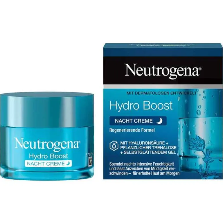 Neutrogena Trockene Haut|Nachtpflege-Hydro Boost Nacht Creme, 50 ml