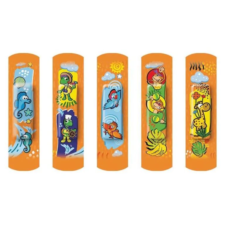 Nexcare Kinderpflaster-Happy Kids 19x72 mm Pflasterstrips, 20 St